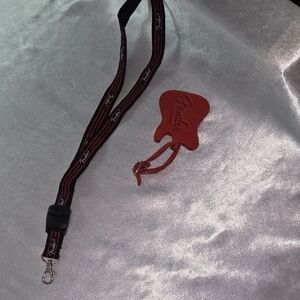 Fender Guitar Luggage Tag and Lanyard